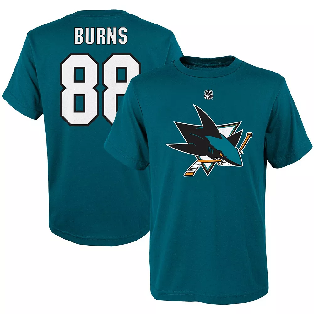 Youth Brent Burns Teal San Jose Sharks Player Name & Number T-Shirt 1 Youth Brent Burns Teal San Jose Sharks Player Name & Number T-Shirt