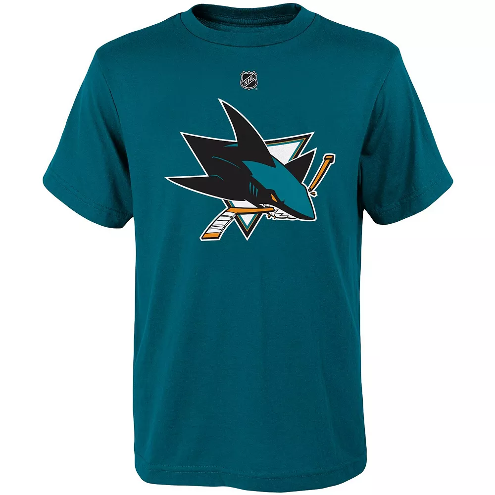 Youth Brent Burns Teal San Jose Sharks Player Name & Number T-Shirt 3 Youth Brent Burns Teal San Jose Sharks Player Name & Number T-Shirt - Image 3