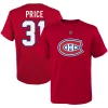 Youth Carey Price Red Montreal Canadiens Player Name & Number T-Shirt