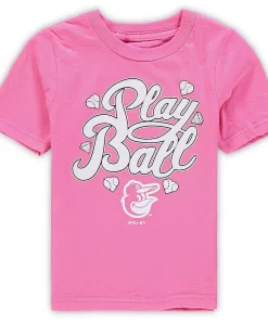 Preschool Pink Baltimore Orioles Ball Girl T-Shirt