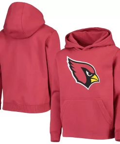 Alternative view of Youth Cardinal Arizona Cardinals Primary Team Logo Pullover Hoodie