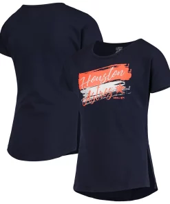 Alternative view of Girls Youth Navy Houston Astros Brush Stroke Dolman T-Shirt