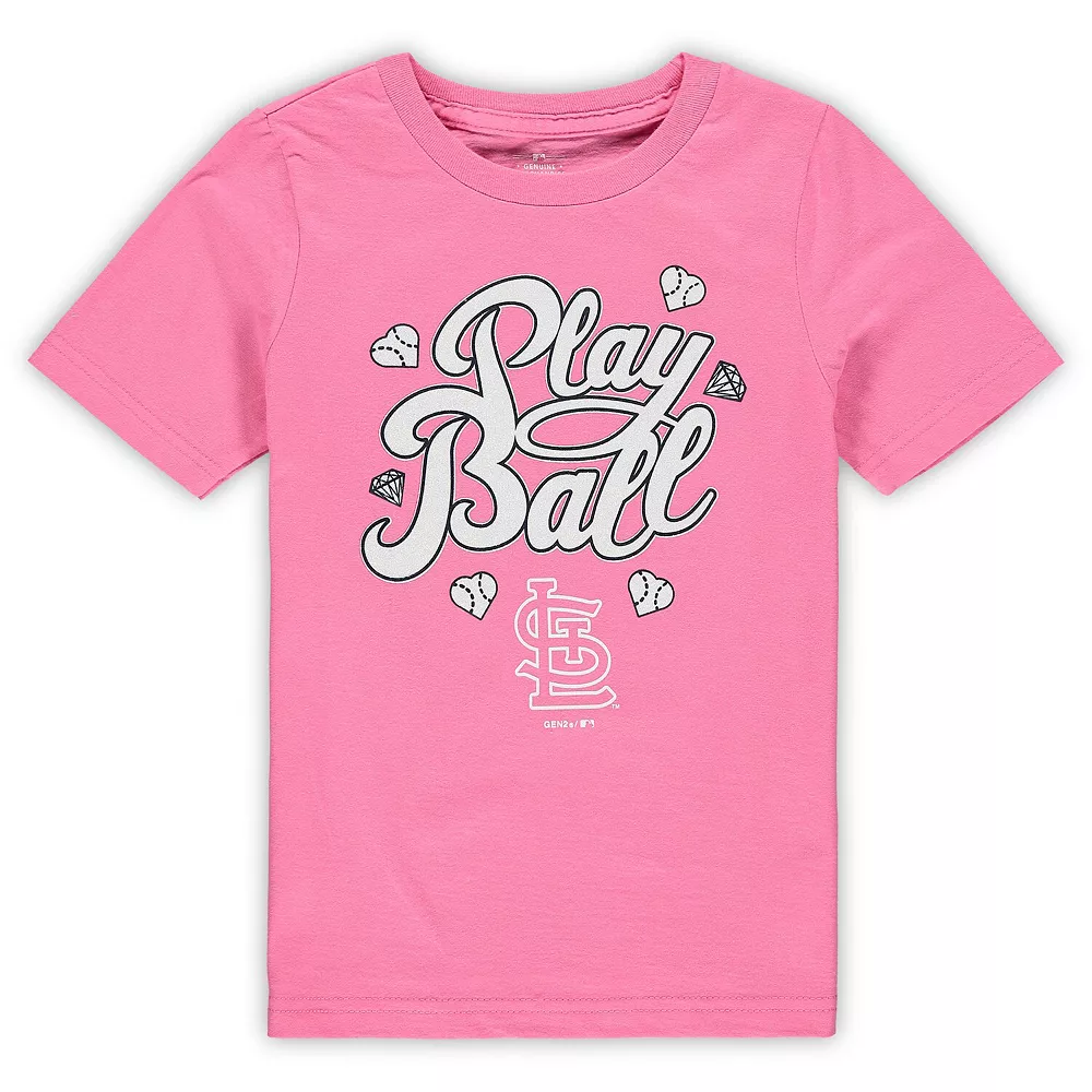 Preschool Pink St. Louis Cardinals Ball Girl T-Shirt 1 Preschool Pink St. Louis Cardinals Ball Girl T-Shirt