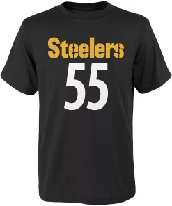 Youth Devin Bush Black Pittsburgh Steelers Mainliner Player Name & Number T-Shirt 5 Youth Devin Bush Black Pittsburgh Steelers Mainliner Player Name & Number T-Shirt -MLB Shop 4284585 ALT2
