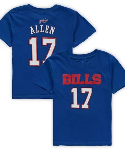 Alternative view of Preschool Josh Allen Royal Buffalo Bills Mainliner Player Name & Number T-Shirt