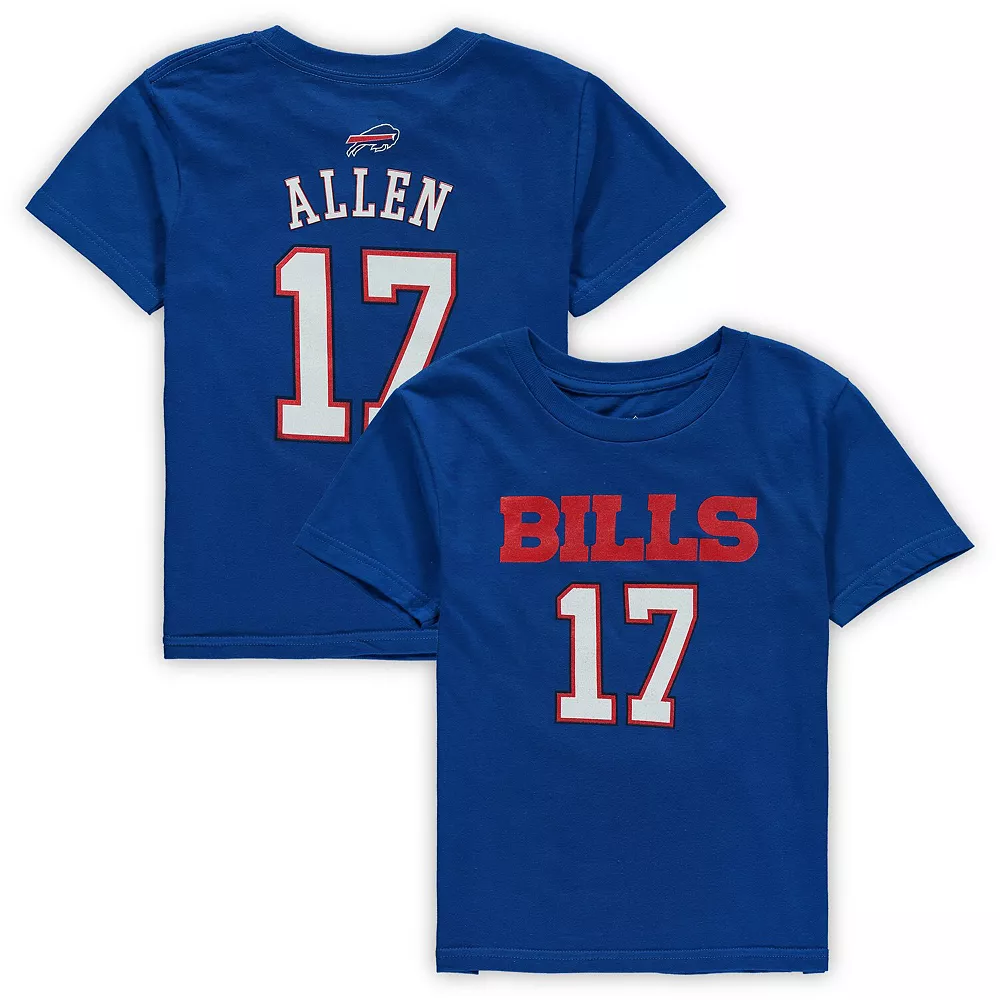 Preschool Josh Allen Royal Buffalo Bills Mainliner Player Name & Number T-Shirt 2 Preschool Josh Allen Royal Buffalo Bills Mainliner Player Name & Number T-Shirt - Image 2
