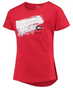 Girls Youth Red Cincinnati Reds Brush Stroke Dolman T-Shirt 6 Girls Youth Red Cincinnati Reds Brush Stroke Dolman T-Shirt -MLB Shop 4285448 ALT2