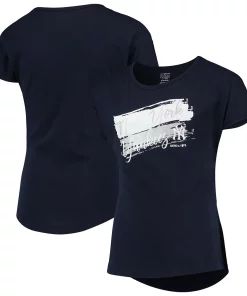 Girls Youth Navy New York Yankees Brush Stroke Dolman T-Shirt