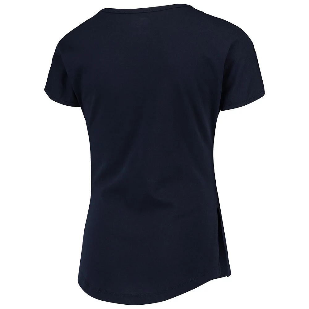 Girls Youth Navy New York Yankees Brush Stroke Dolman T-Shirt 4 Girls Youth Navy New York Yankees Brush Stroke Dolman T-Shirt - Image 4