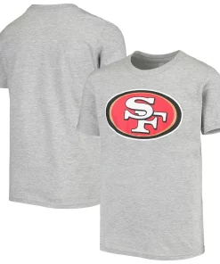 Youth Heathered Gray San Francisco 49ers Primary Team Logo T-Shirt -MLB Shop 4286581 ALT