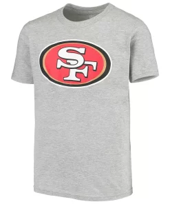 Youth Heathered Gray San Francisco 49ers Primary Team Logo T-Shirt -MLB Shop 4286581 ALT2