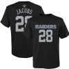 Youth Josh Jacobs Black Oakland Raiders Mainliner Player Name & Number T-Shirt