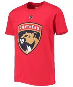 Youth Sergei Bobrovsky Red Florida Panthers Name & Number T-Shirt 5 Youth Sergei Bobrovsky Red Florida Panthers Name & Number T-Shirt -MLB Shop 4306859 ALT2