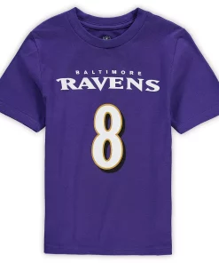 Preschool Lamar Jackson Purple Baltimore Ravens Mainliner Player Name & Number T-Shirt 5 Preschool Lamar Jackson Purple Baltimore Ravens Mainliner Player Name & Number T-Shirt -MLB Shop 4307114 ALT2