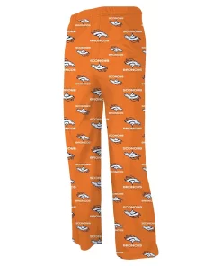 Denver Broncos Preschool Allover Logo Flannel Pajama Pants - Orange