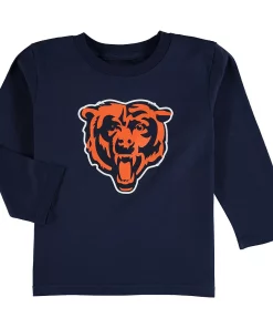 Chicago Bears Preschool Team Logo Long Sleeve T-Shirt - Navy Blue