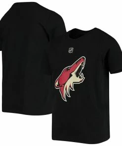 Alternative view of Youth Black Arizona Coyotes Primary Logo T-Shirt