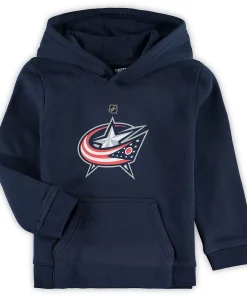 Preschool Navy Columbus Blue Jackets Primary Logo Pullover Hoodie