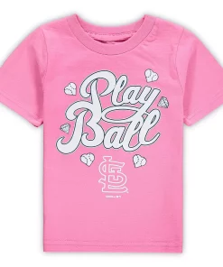 Toddler Pink St. Louis Cardinals Ball Girl T-Shirt