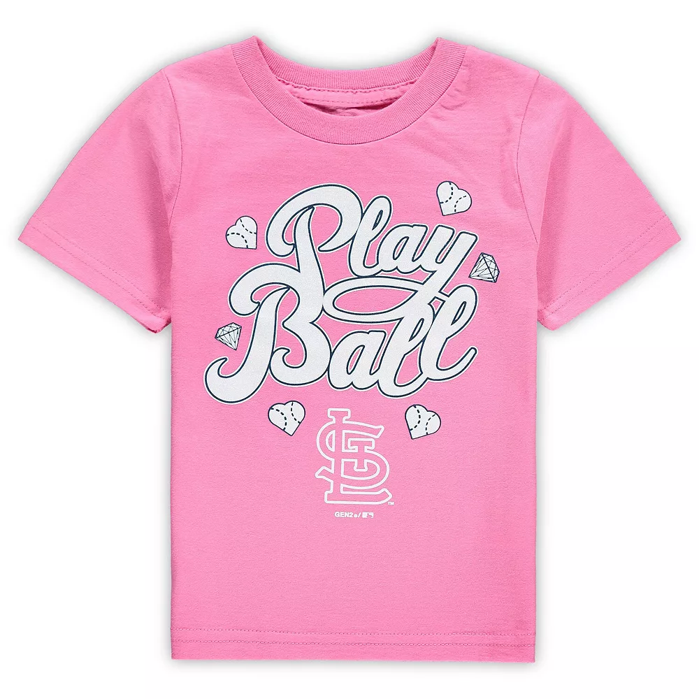 Toddler Pink St. Louis Cardinals Ball Girl T-Shirt 1 Toddler Pink St. Louis Cardinals Ball Girl T-Shirt