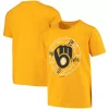 Youth Gold Milwaukee Brewers Digi-Ball T-Shirt