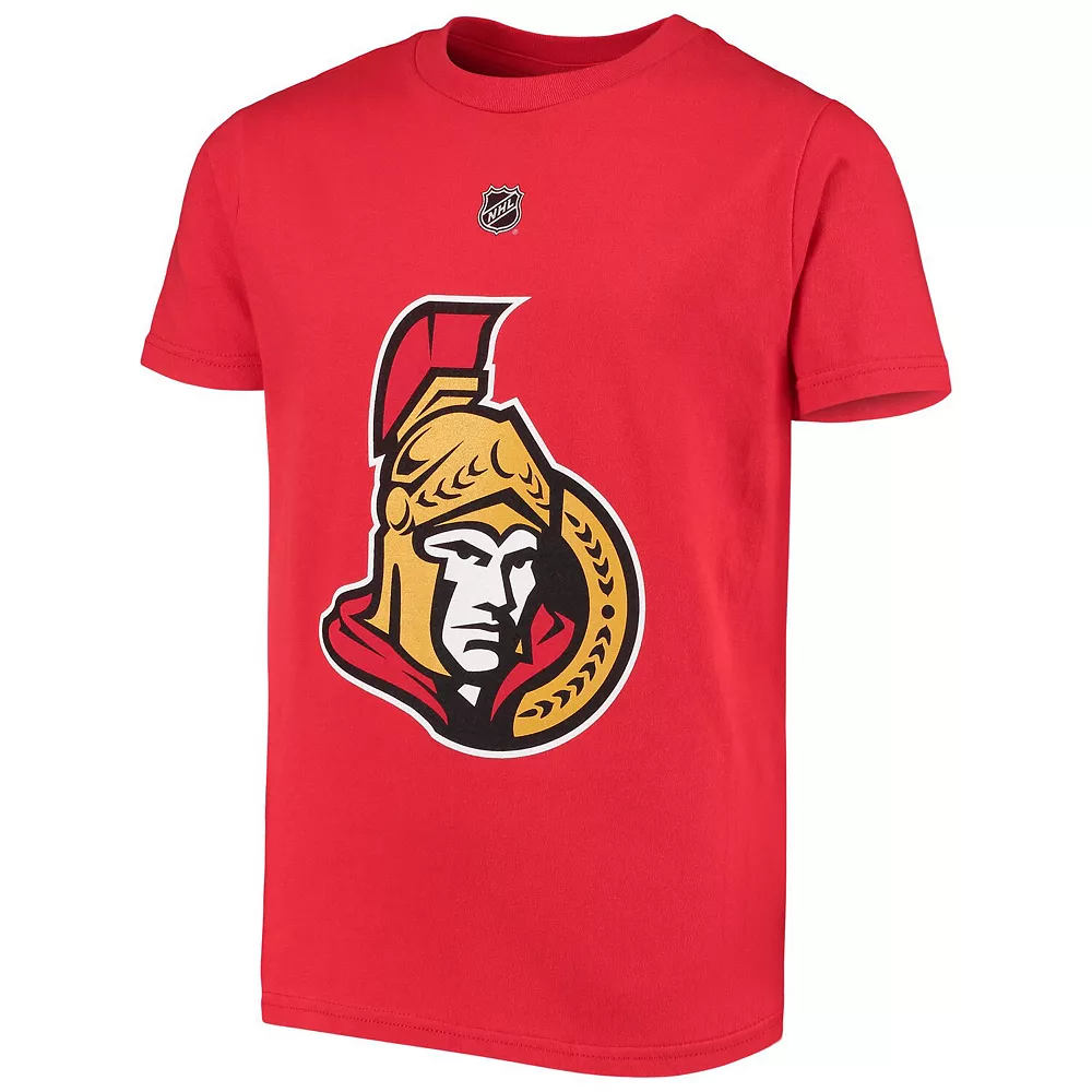 Youth Thomas Chabot Red Ottawa Senators Player Name & Number T-Shirt 3 Youth Thomas Chabot Red Ottawa Senators Player Name & Number T-Shirt - Image 3
