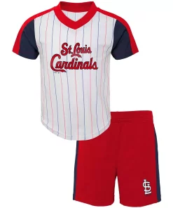Preschool White/Red St. Louis Cardinals The Lineup V-Neck & Shorts Set