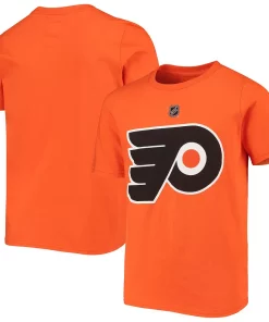 Alternative view of Youth Orange Philadelphia Flyers Primary Logo T-Shirt