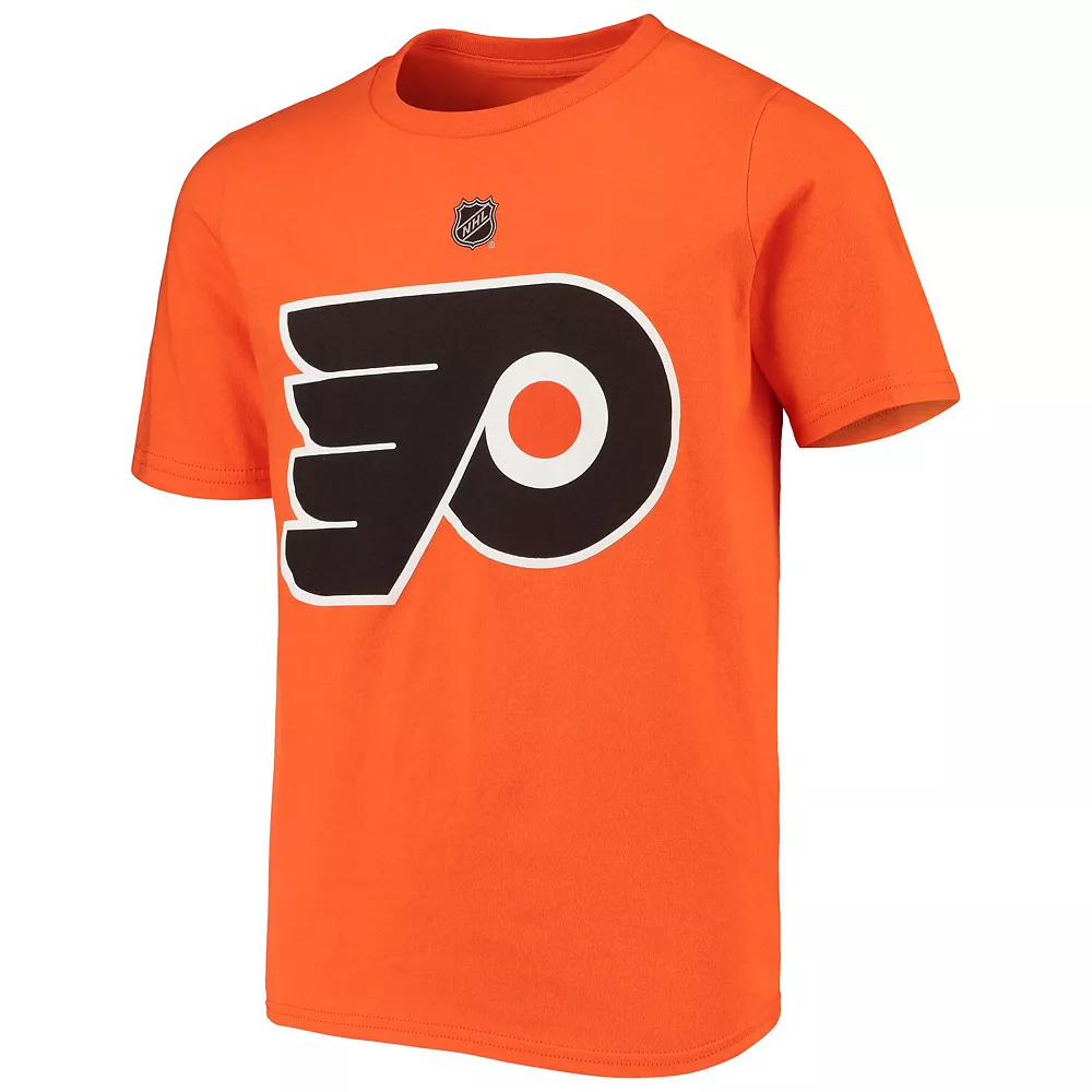 Youth Orange Philadelphia Flyers Primary Logo T-Shirt 3 Youth Orange Philadelphia Flyers Primary Logo T-Shirt - Image 3