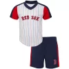 Preschool White/Navy Boston Red Sox The Lineup V-Neck & Shorts Set