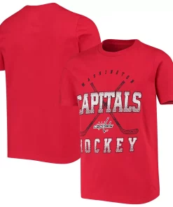 Youth Red Washington Capitals Digital T-Shirt