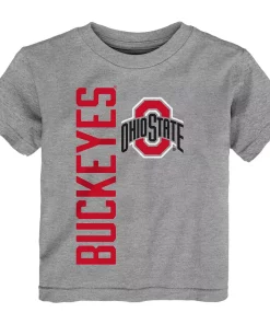 Toddler Heathered Gray Ohio State Buckeyes Big & Bold T-Shirt