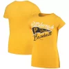 Girls Youth Gold Pittsburgh Pirates Fly the Flag T-Shirt