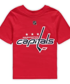 Preschool Red Washington Capitals Primary Logo T-Shirt