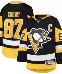 Youth Sidney Crosby Black Pittsburgh Penguins Premier Player Jersey