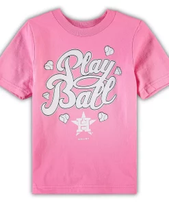 Alternative view of Preschool Pink Houston Astros Ball Girl T-Shirt