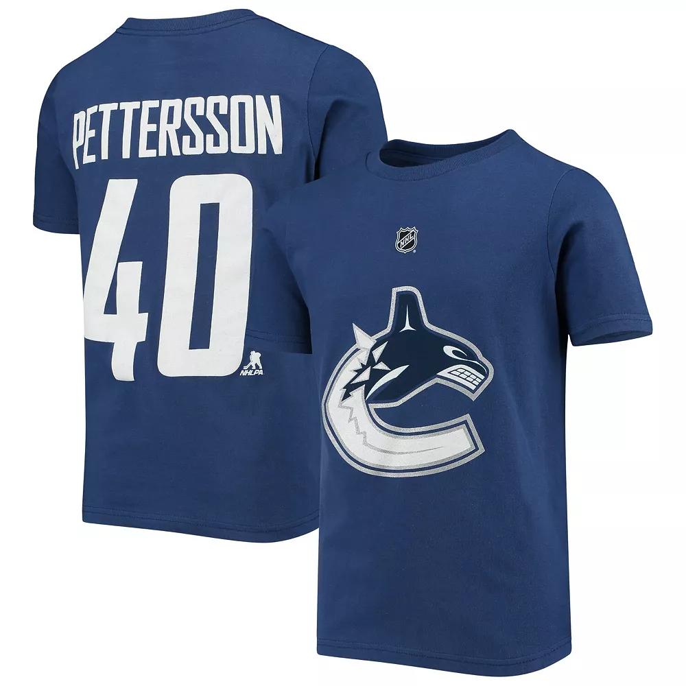 Youth Elias Pettersson Blue Vancouver Canucks Player Name & Number T-Shirt 2 Youth Elias Pettersson Blue Vancouver Canucks Player Name & Number T-Shirt - Image 2