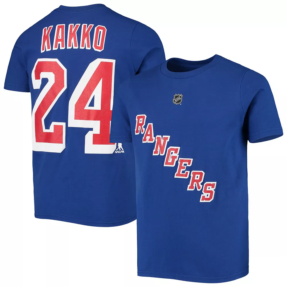 Youth Kaapo Kakko Blue New York Rangers Player Name & Number T-Shirt 1 Youth Kaapo Kakko Blue New York Rangers Player Name & Number T-Shirt