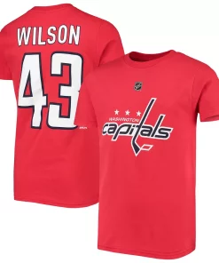 Youth Tom Wilson Red Washington Capitals Player Name & Number T-Shirt
