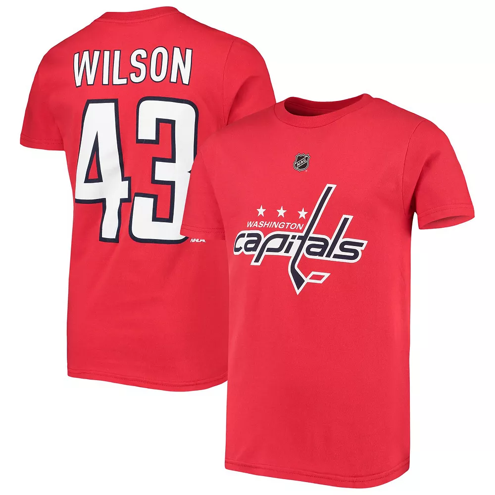 Youth Tom Wilson Red Washington Capitals Player Name & Number T-Shirt 1 Youth Tom Wilson Red Washington Capitals Player Name & Number T-Shirt