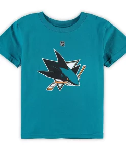 Preschool Teal San Jose Sharks Primary Logo T-Shirt