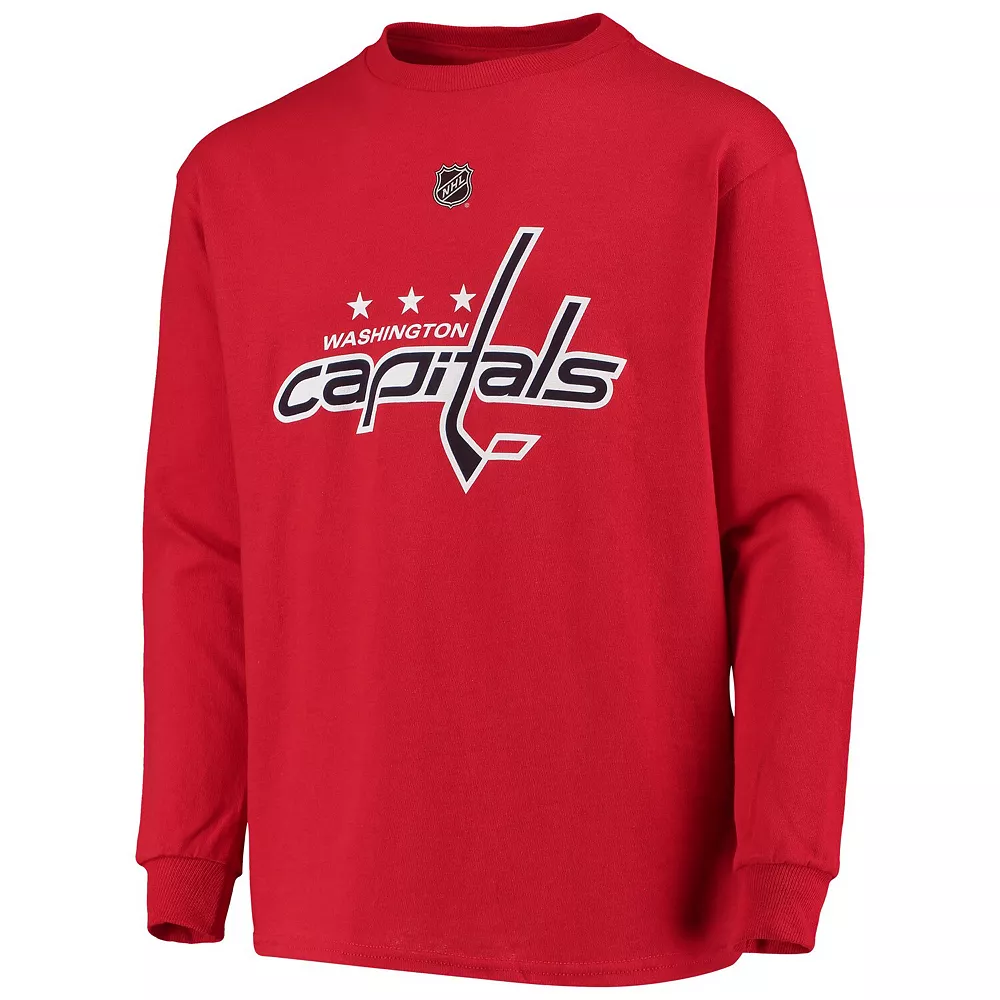 Youth TJ Oshie Red Washington Capitals Authentic Stack Long Sleeve Name & Number T-Shirt 3 Youth TJ Oshie Red Washington Capitals Authentic Stack Long Sleeve Name & Number T-Shirt - Image 3