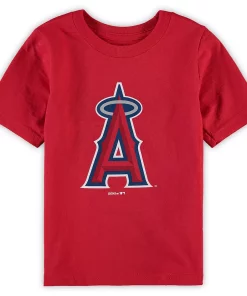 Toddler Red Los Angeles Angels Primary Team Logo T-Shirt
