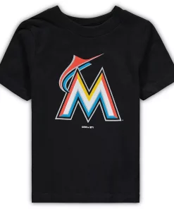 Toddler Black Miami Marlins Primary Team Logo T-Shirt