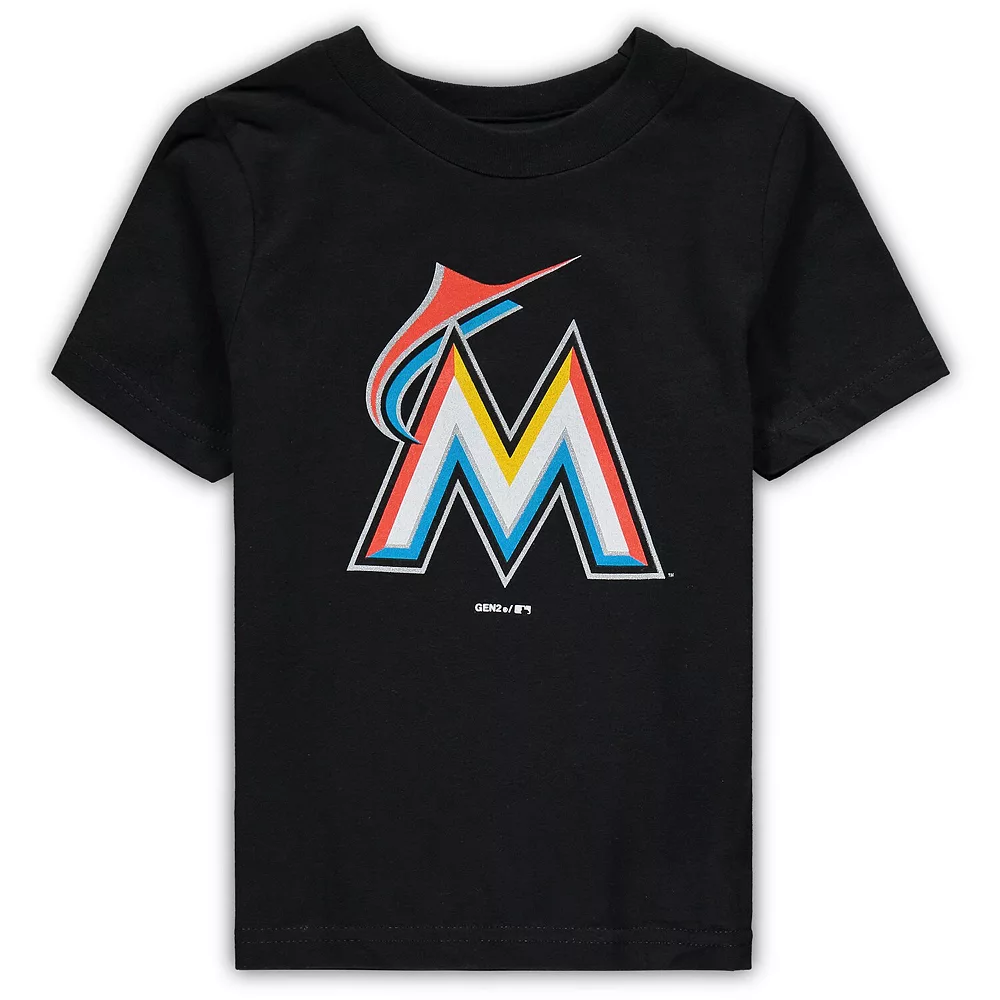Toddler Black Miami Marlins Primary Team Logo T-Shirt 1 Toddler Black Miami Marlins Primary Team Logo T-Shirt