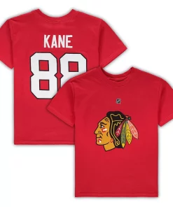 Alternative view of Preschool & Toddler Patrick Kane Red Chicago Blackhawks Authentic Stack Name & Number T-Shirt