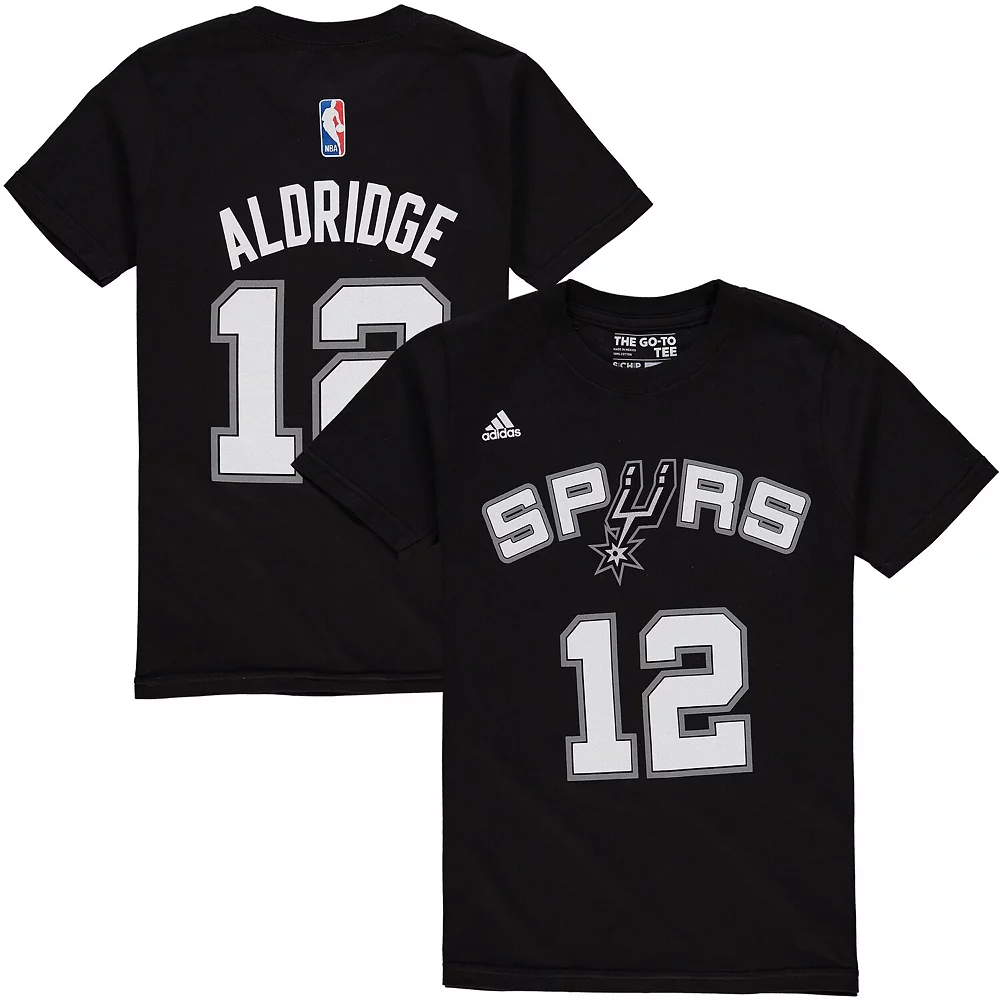 Youth LaMarcus Aldridge Black San Antonio Spurs Game Time Flat Name & Number T-Shirt 1 Youth LaMarcus Aldridge Black San Antonio Spurs Game Time Flat Name & Number T-Shirt