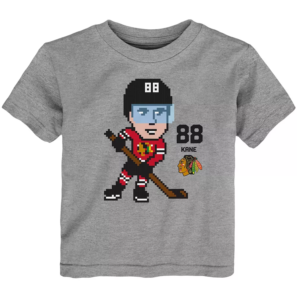 Toddler Patrick Kane Heathered Gray Chicago Blackhawks Pixel Player T-Shirt 3 Toddler Patrick Kane Heathered Gray Chicago Blackhawks Pixel Player T-Shirt - Image 3
