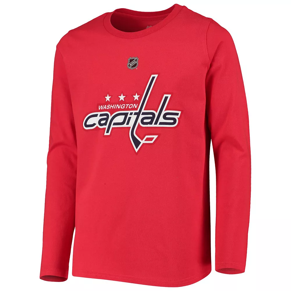 Youth Tom Wilson Red Washington Capitals Authentic Stack Long Sleeve Name & Number T-Shirt 3 Youth Tom Wilson Red Washington Capitals Authentic Stack Long Sleeve Name & Number T-Shirt - Image 3
