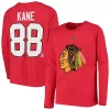 Youth Patrick Kane Red Chicago Blackhawks Authentic Stack Long Sleeve Name & Number T-Shirt